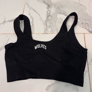 Darc Sport Black 'WOLVES' Seamless Sports Bra